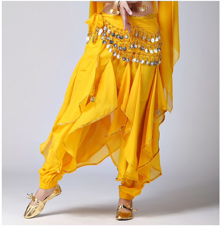 华宇印度舞舞蹈雪纺旋转裤舞台表演演出裤子肚皮舞长裤灯笼裤练习