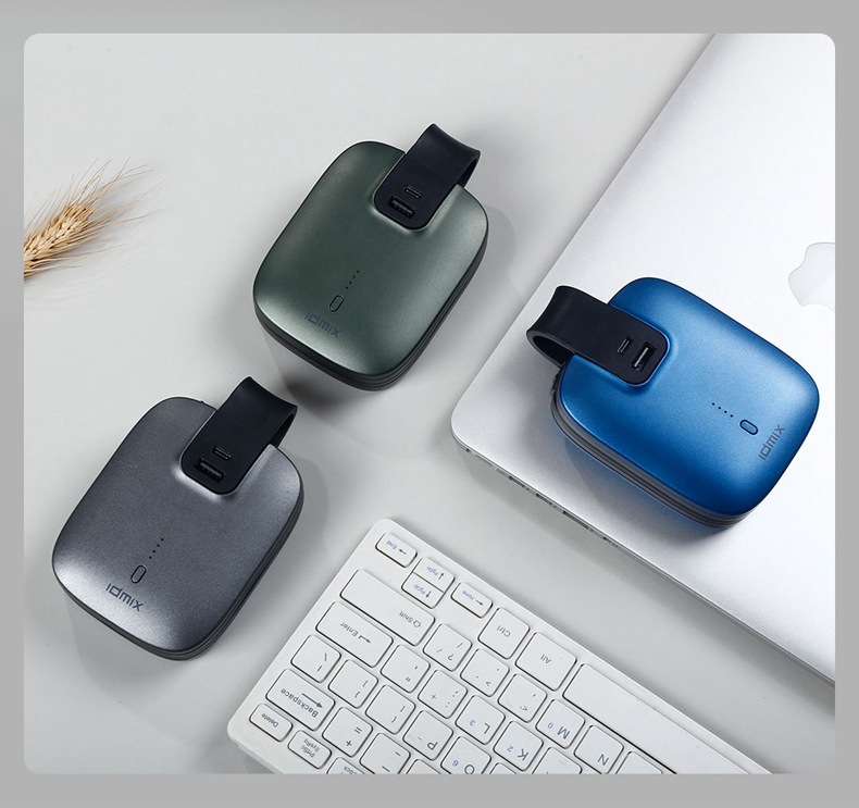 idmix三合一充电宝充电器自带type-c线自带插头10000毫安移动电源