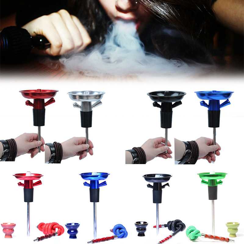 全新热销ins阿拉伯水烟shisha烟枪多颜色选择纯铝材质烟枪hookah