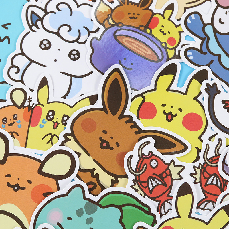 日版ins卡通可爱宠物小精灵手帐贴纸创意手机装饰素材防水贴纸