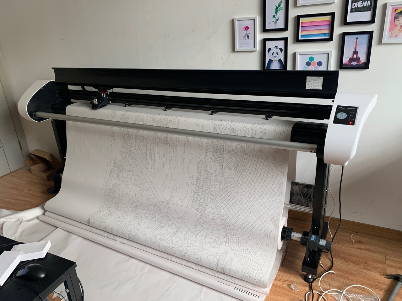 喷墨绘图仪服装cad唛架机双喷可打印185米curveplotter