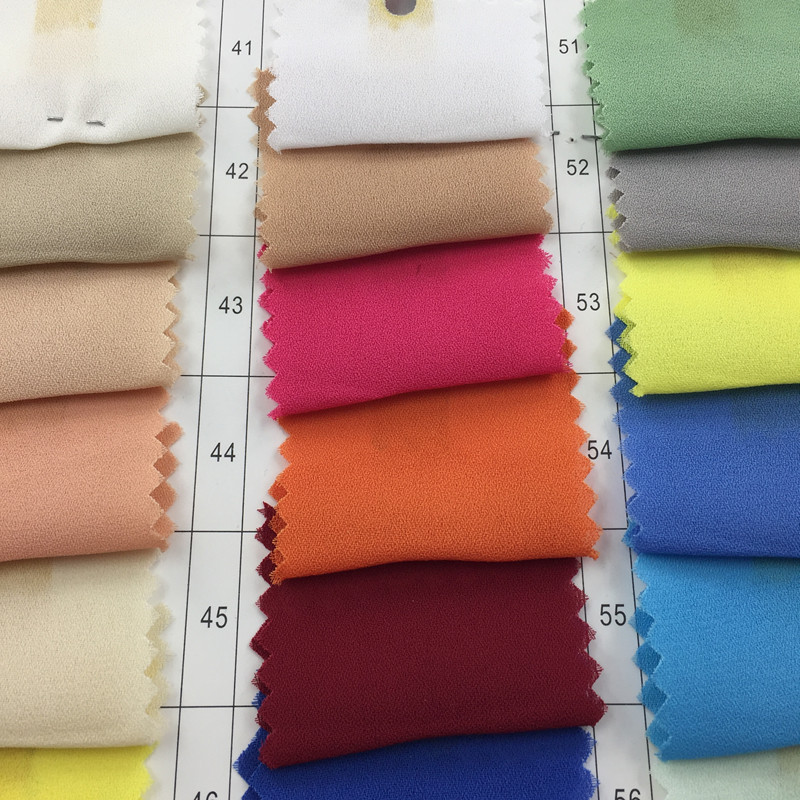 现货新款韩国麻高捻乱麻雪纺连衣裙垂感色雪纺布面料