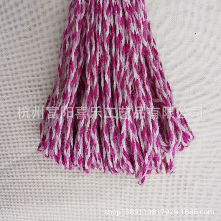 Manufacturers Supply 3-Strand Colorful Hemp Braid 100 M DIY Handmade Retro Decorative Materials