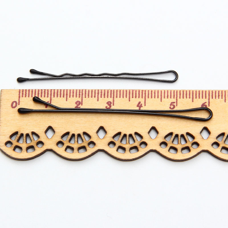 Korean Style Steel Wire Black Steel Clip Word Clip Paint-Free Green Card Hairpin 2510 Yuan Store Supply Hair Clip