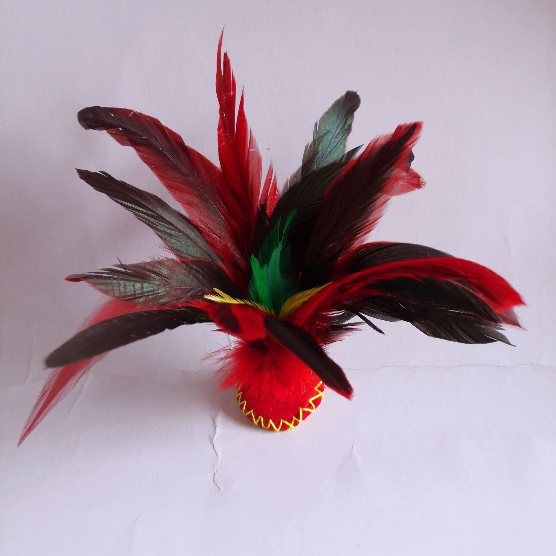 公鸡毛彩色大毽子儿童羽毛健身大花学生毽球毽子公鸡毛鹅毛批发