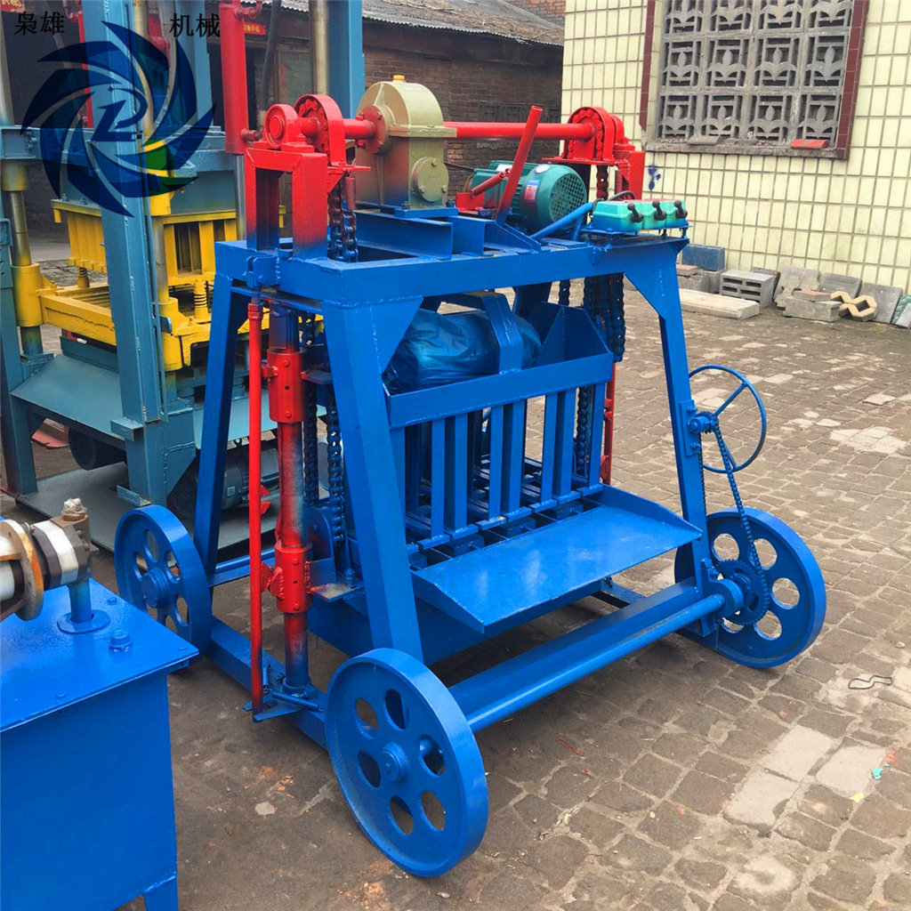 家用移动制砖机 水泥砌块砖机面包砖机移动空心砖机生产设备厂家