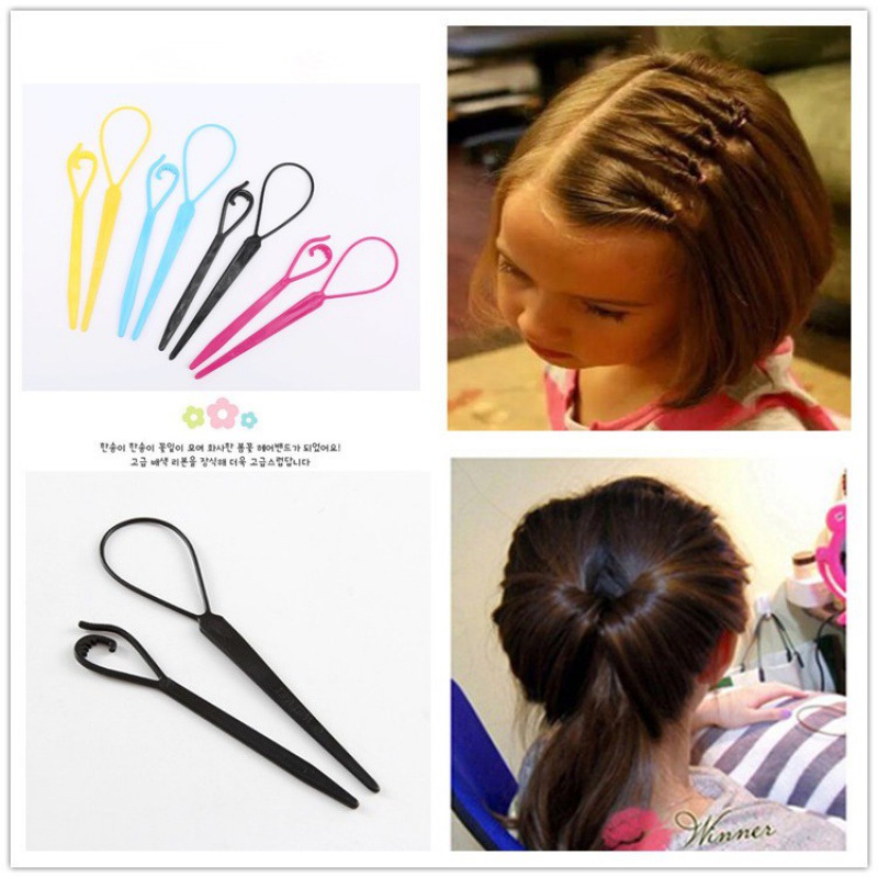 儿童盘发拉发针女小号软穿发器小孩掏发器编发懒人扎头发工具