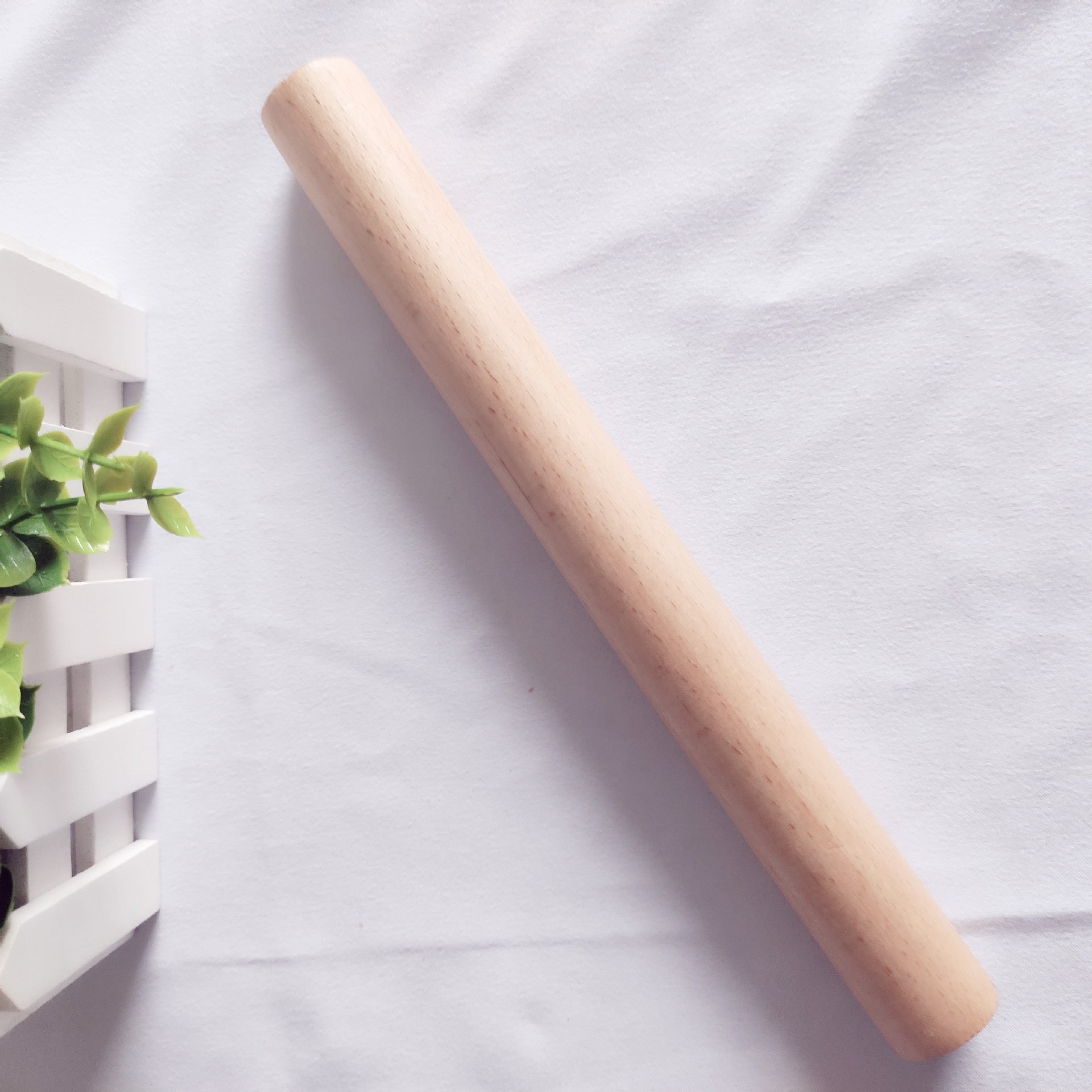 25公分擀面杖实木榉木面棒饺子皮面条家用大号小号压面棍烘焙工具