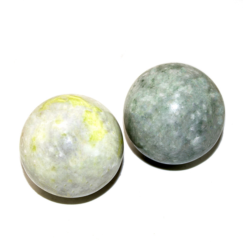 大理石健身球手握球工艺品白色石头球老年人手部多功能穴位按摩器