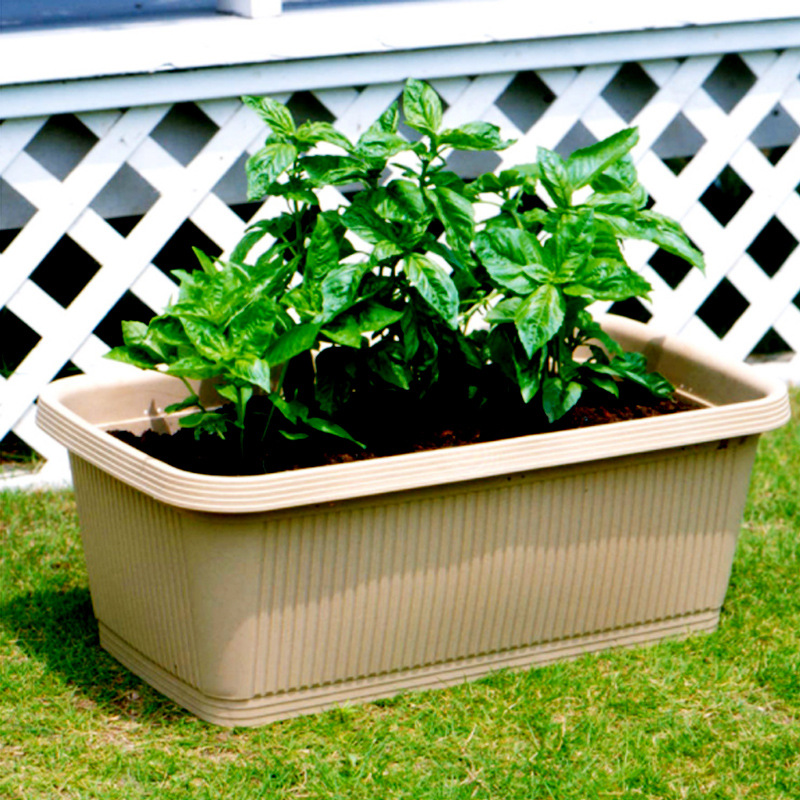 爱丽思阳台种菜盆爱丽丝种植箱塑料长方形大花盆700大蔬菜盆2个装