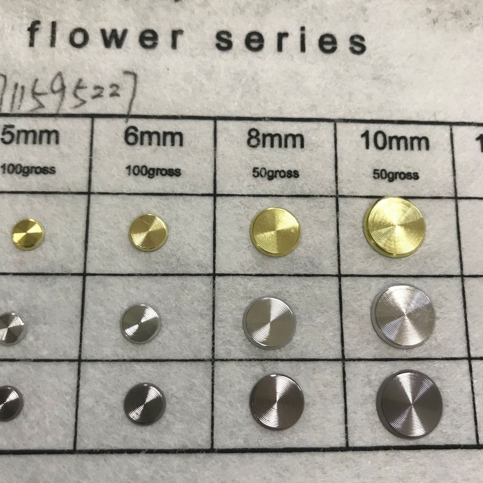 2mm风车纹金色批花系列 各类服装烫图进口烫印材料生产出售