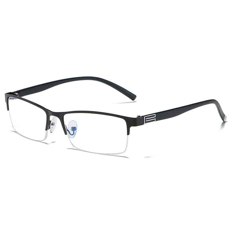 New Men's Half Frame Business Anti Blue-Ray Glasses Frame Classic Men's Myopia Glasses Finished Wholesale 809 Myopia