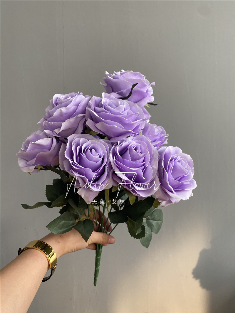 【紫色系②链接】迷雾婚礼堂塑料配草叶材装饰芦苇草插花吊顶垂挂