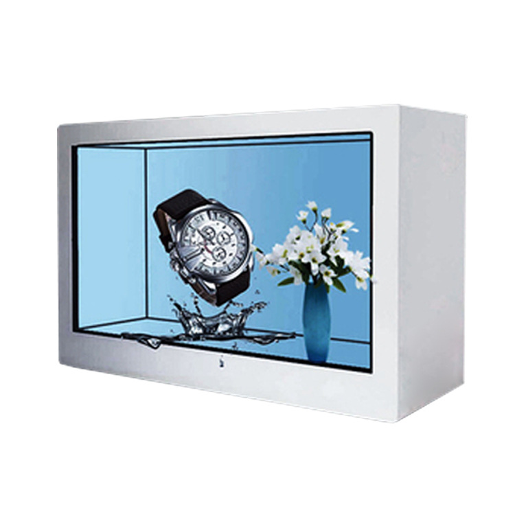 广州佳瑞斯3d透明屏展示柜全息透明屏展示柜红外触摸橱窗柜厂家