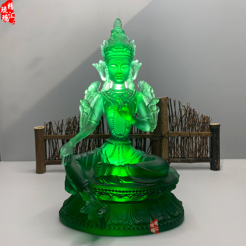 真琉璃绿度母佛像佛堂供奉摆件藏传琉璃佛像厂家直销-阿里巴巴