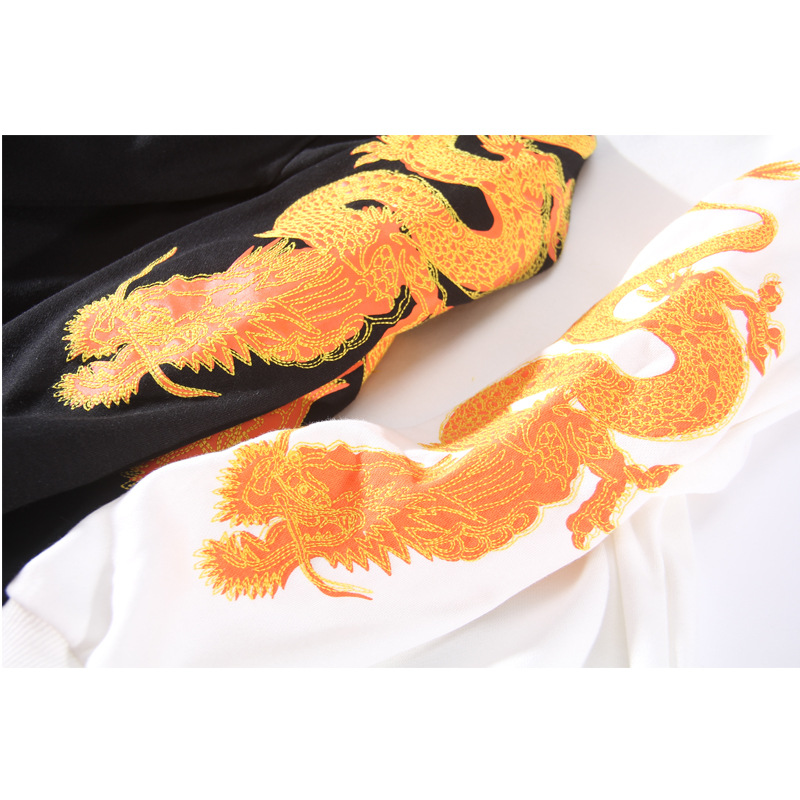 港风新款秋季陈冠希clot龙纹刺绣华人长袖毛圈圆领卫衣中国风男女