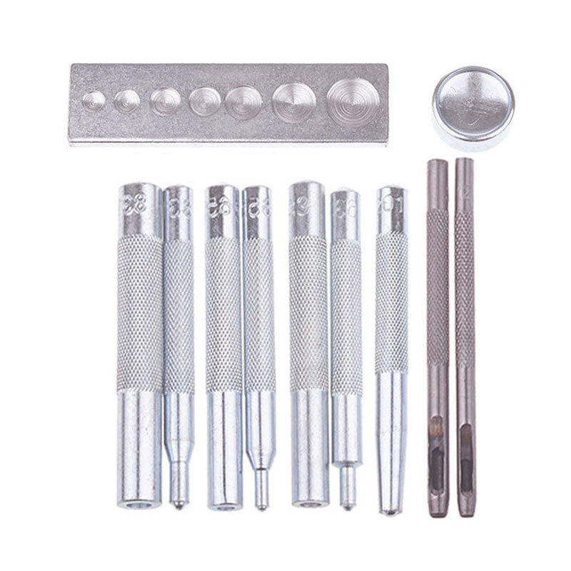 四合扣11件套 手打四合扣安装工具 七孔底座