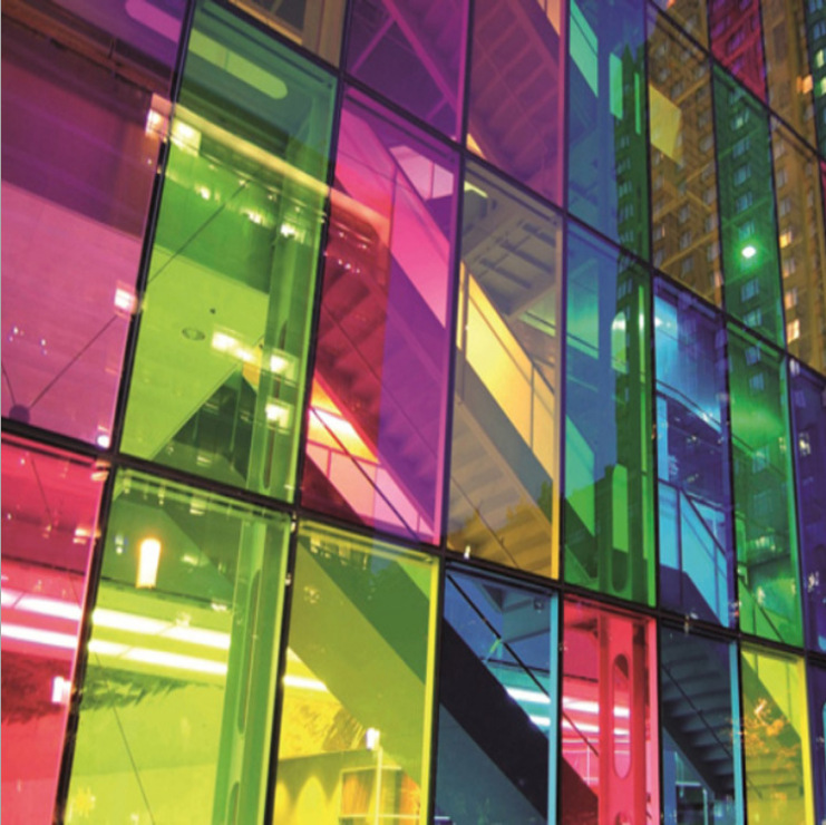 彩色夹胶玻璃 工程户外家居装饰夹层玻璃 方形钢化玻璃多规格定制