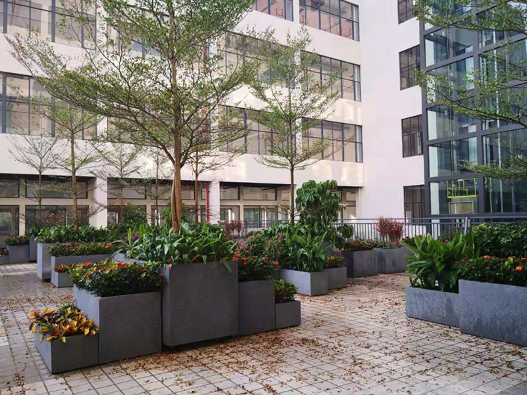 园林绿化家庭阳台种菜盆 外贸花园装饰设备 氧化镁方形透气花箱