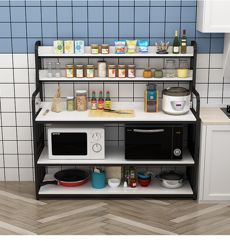 多功能厨房切菜桌工作台落地式置物架简易多层微波炉烤箱收纳架子