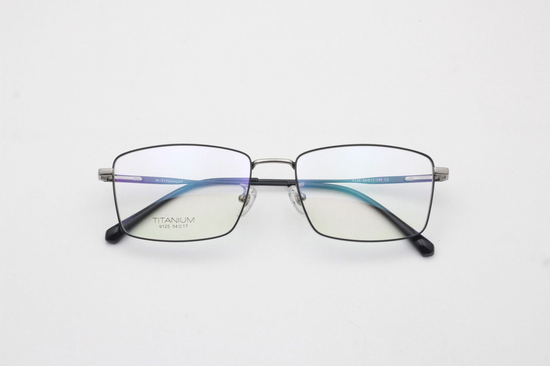 纯钛男士大框厚边配高度数商务休闲方框眼镜架9125