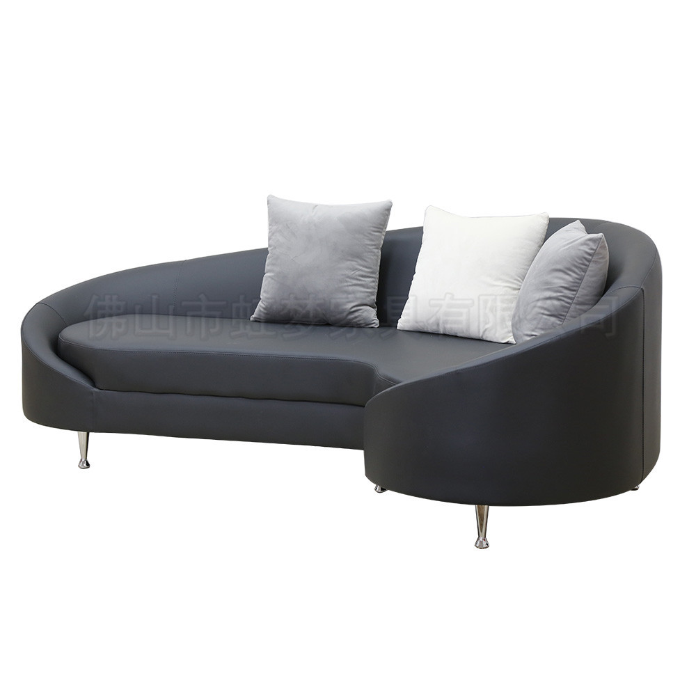 花瓣形状绒布沙发厂家定制酒店工程家具咖啡厅火锅店接待弧形沙发