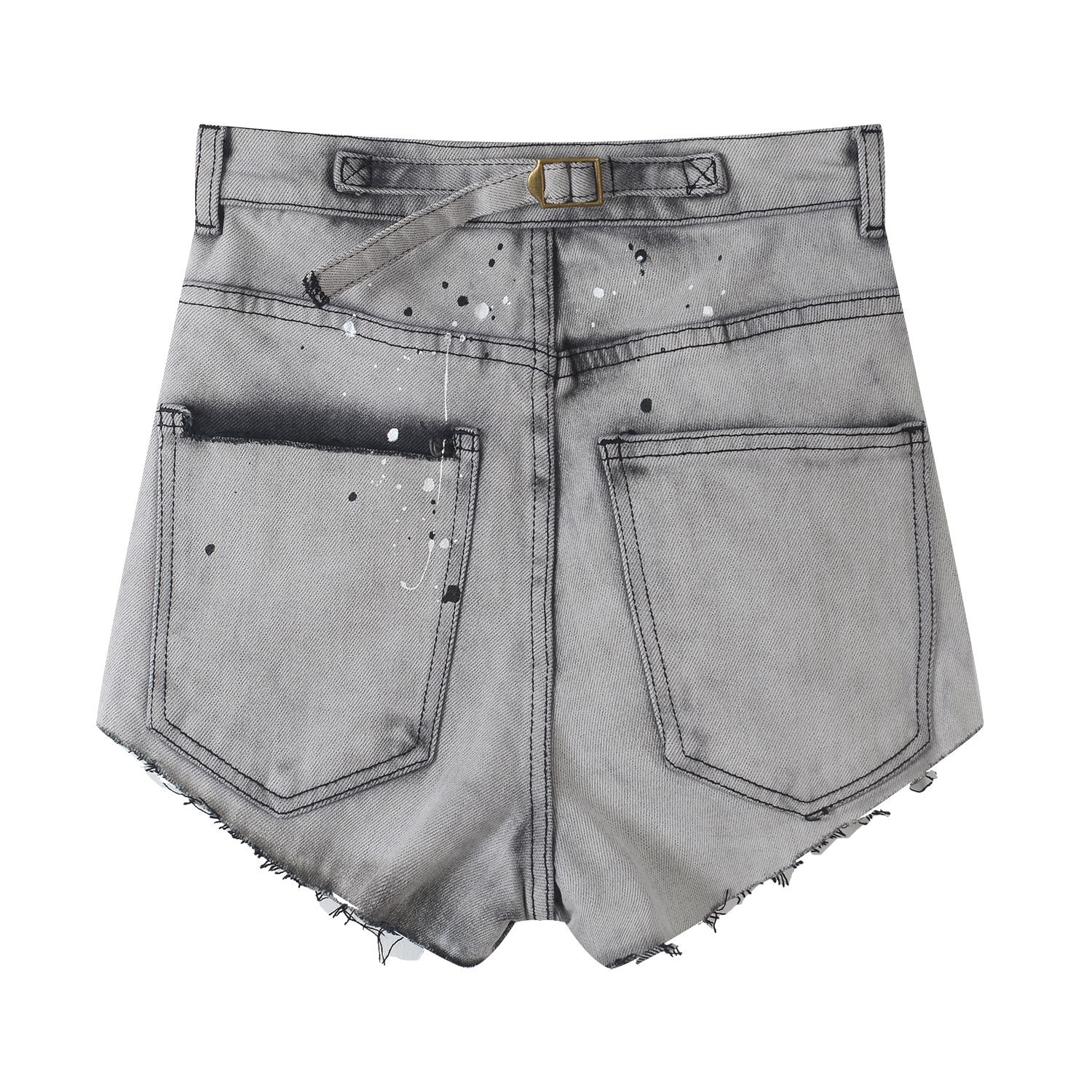 明星同款浅灰色简约性感修身薄款牛仔短裤休闲百搭夏季新品热裤女