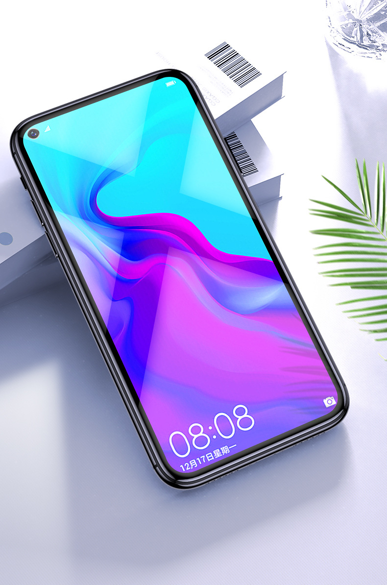 适用华为nova4钢化膜4e手机贴膜nova3保护膜3i全屏抗蓝光黑边二强