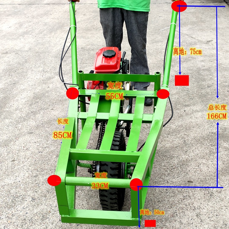 果园养殖汽油机农用三独轮鸡公车机动爬坡农用手拉推小推车运输车