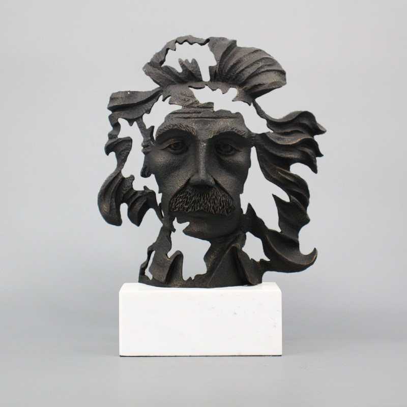 后现代人物雕塑摆件达芬奇爱因斯坦头像工艺品北欧立体家居装饰品