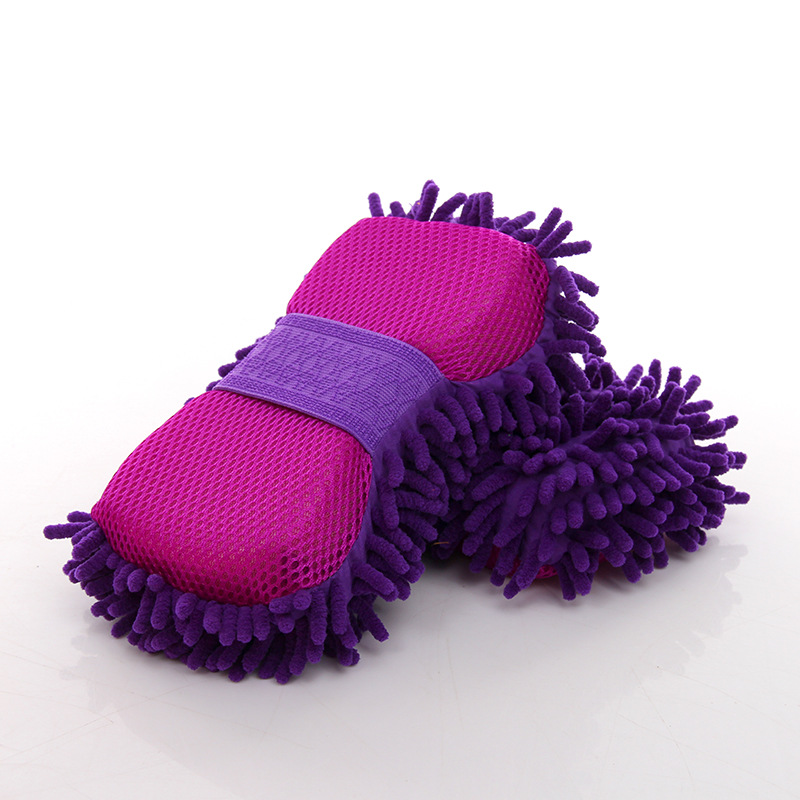 Car Sponge Sponge Gloves Chenille Car Cleaning Sponge Coral Sponge Large Cleaning Tools Beauty Supplies