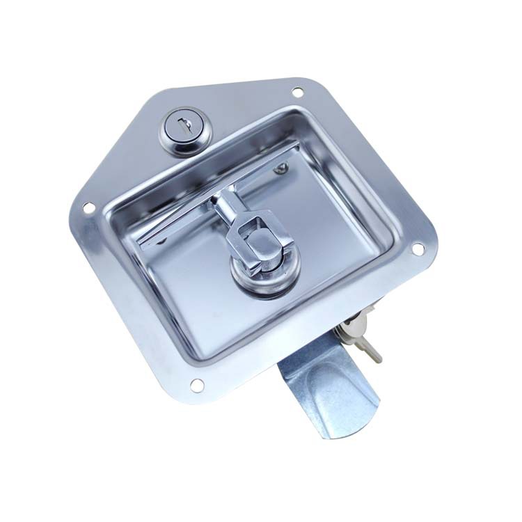 304不锈钢厢式货车卡车集装箱配电箱柜内藏式拉手盒锁t型把手门锁