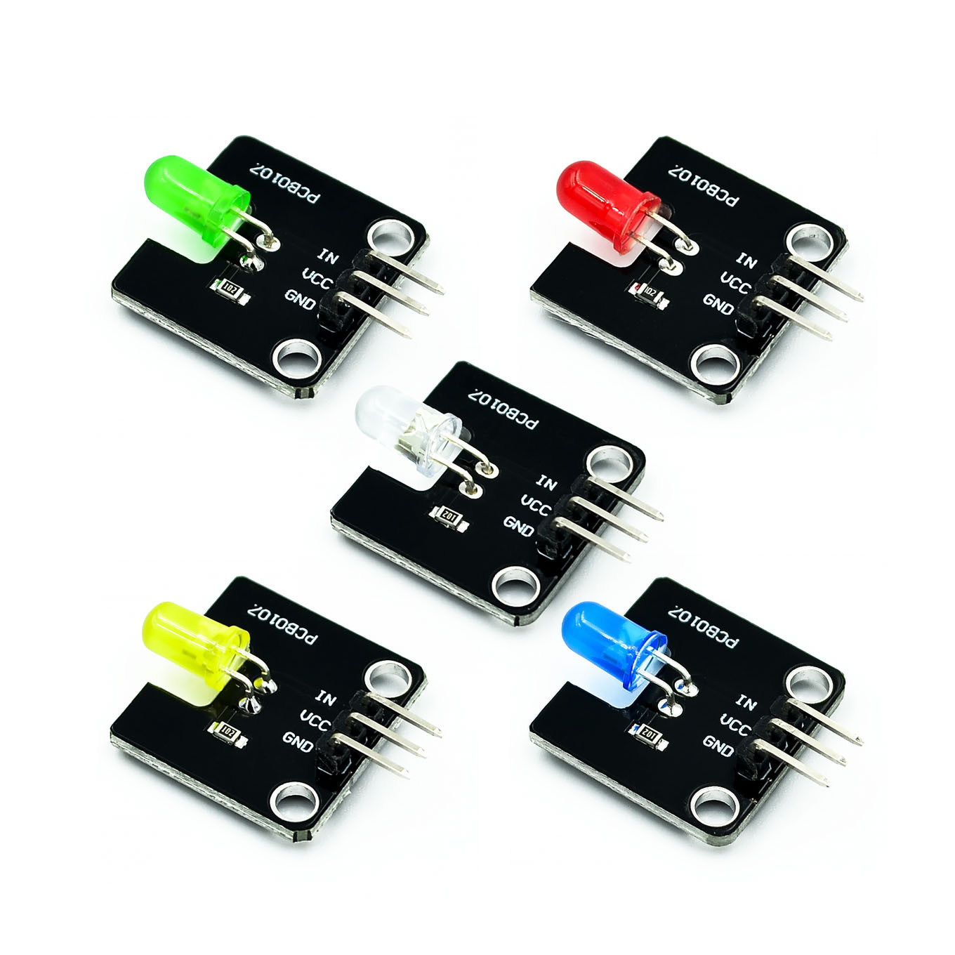 智创微 电子积木 5mm led发光模块 多颜色 led模块适用于uno r3