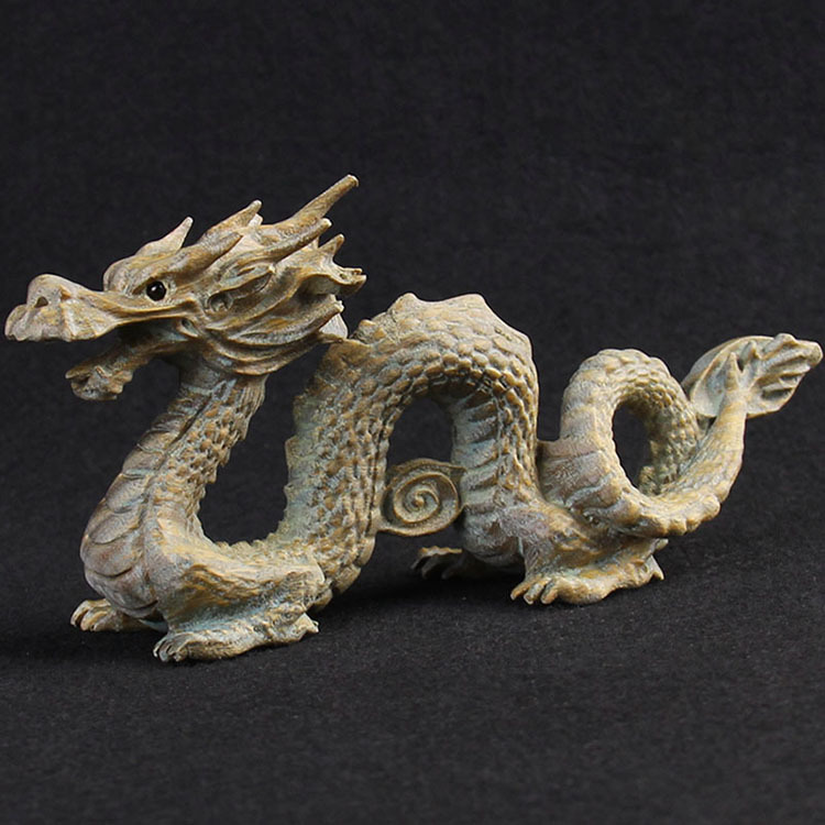 绿檀木龙摆件 青龙生肖龙木龙 家居办公室风水 生肖吉祥物