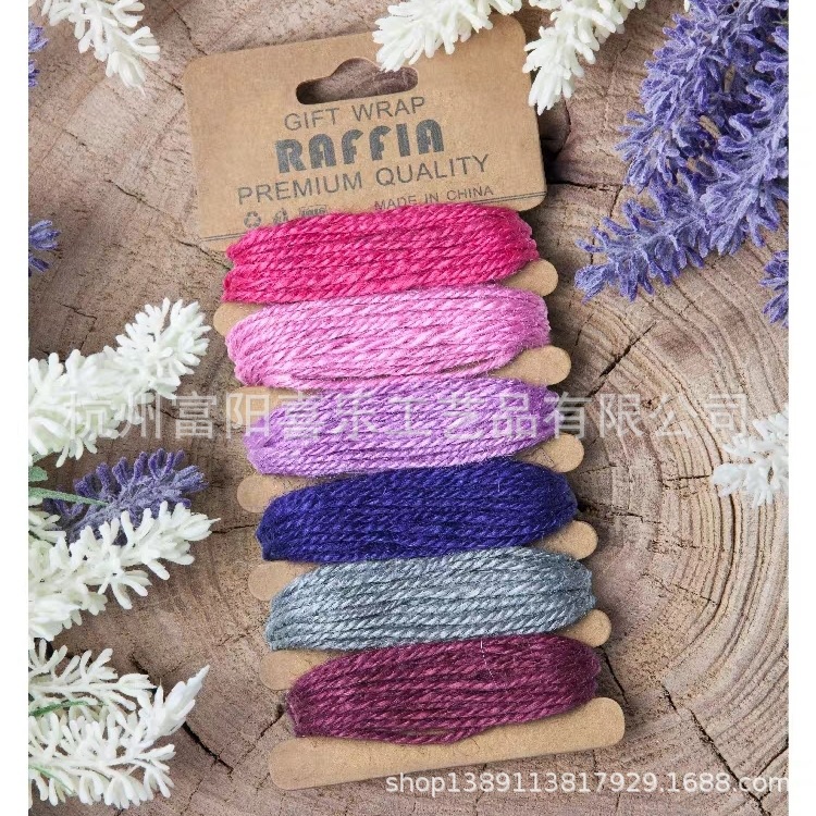 3-Strand Hemp Rope 6 Colors * 5 M Handmade Material DIY Accessories Gift Packaging Materials