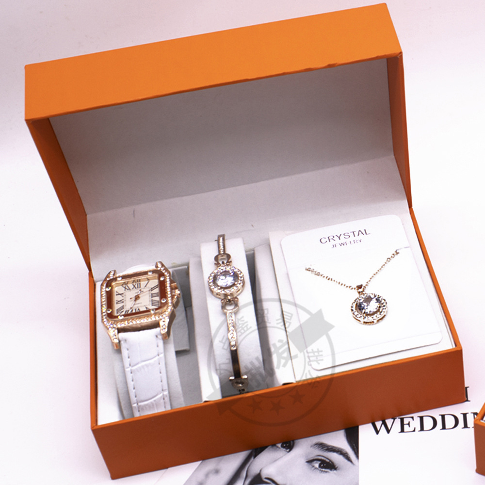 Wrist Watch Set 2023 Foreign Trade Watch Women's New Necklace Bracelet Wristwatches Women