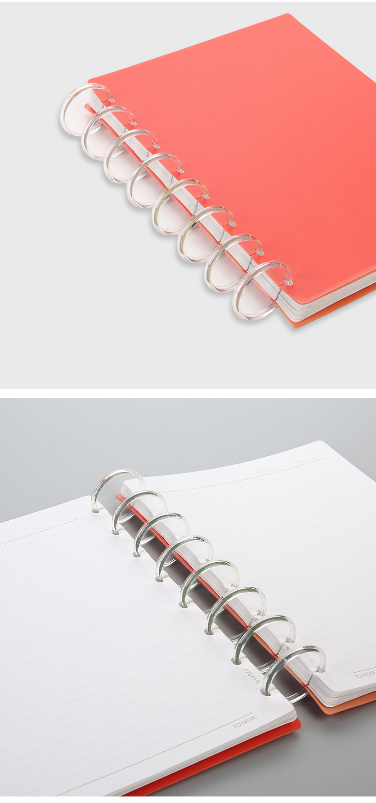 新款实心透明 蘑菇扣笔记本活页扣塑料扣 活页笔记本大盘实心扣