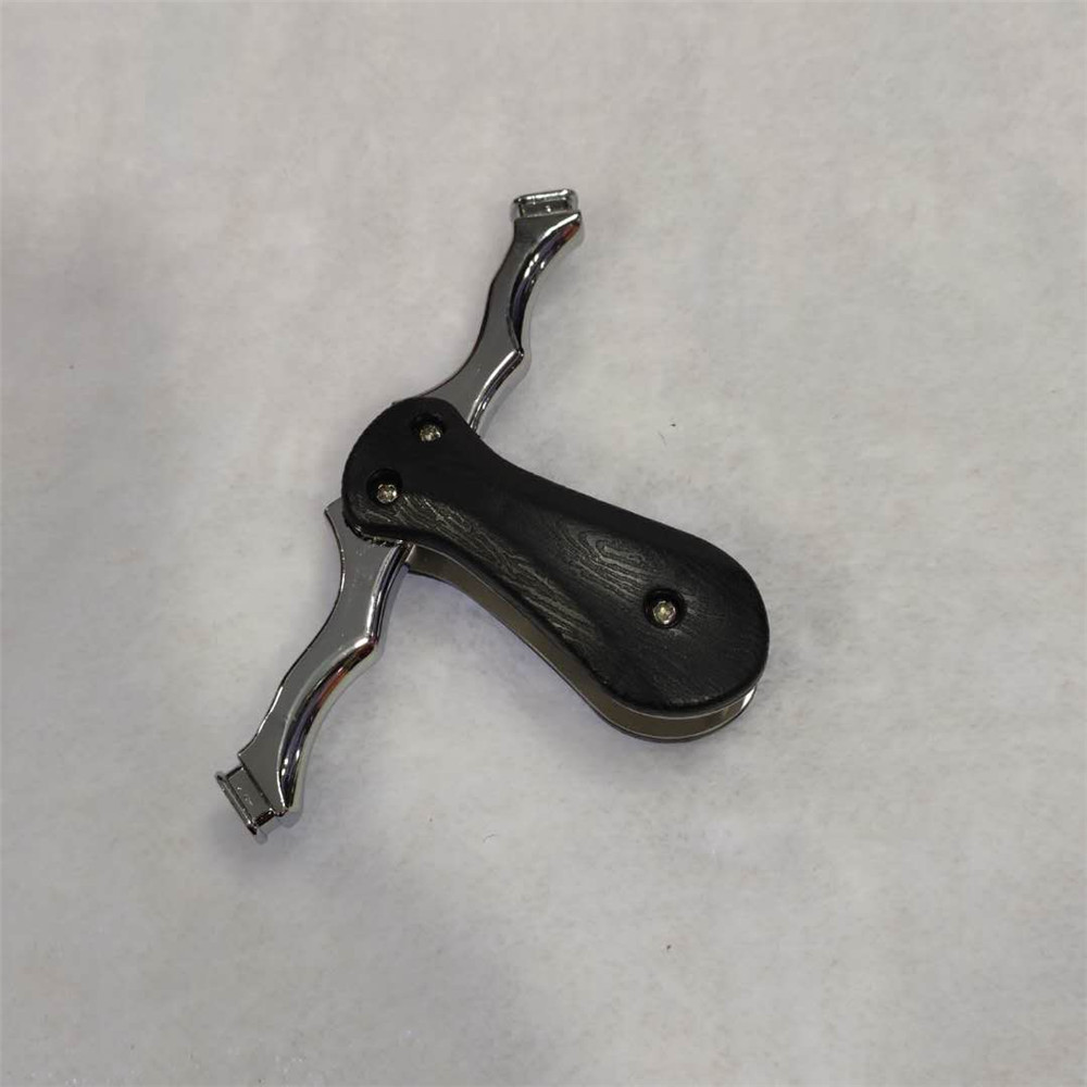 折叠卡特弹弓 小黑豹弹弓折叠扁皮弹弓 304不锈钢钛钢折叠小弹弓