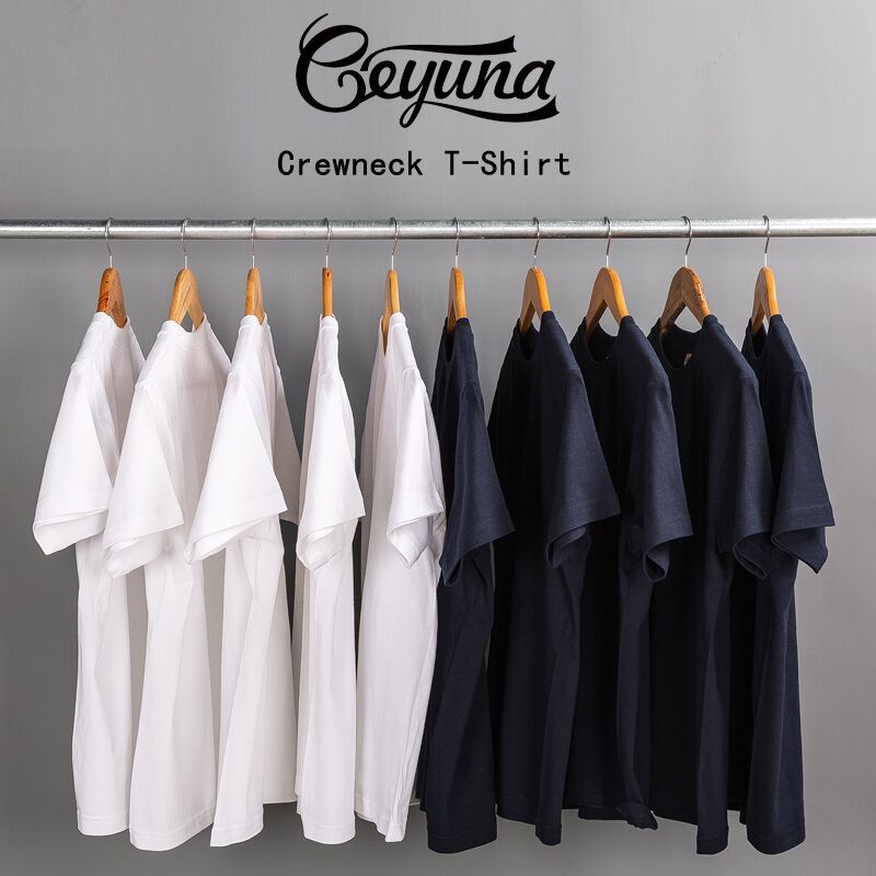 230G Japanese Style Heavy Cotton Short-Sleeved T-shirt Men's and Women's Solid Color White Men's Blank Shirt Fashion Brand Ins Wholesale Supply
