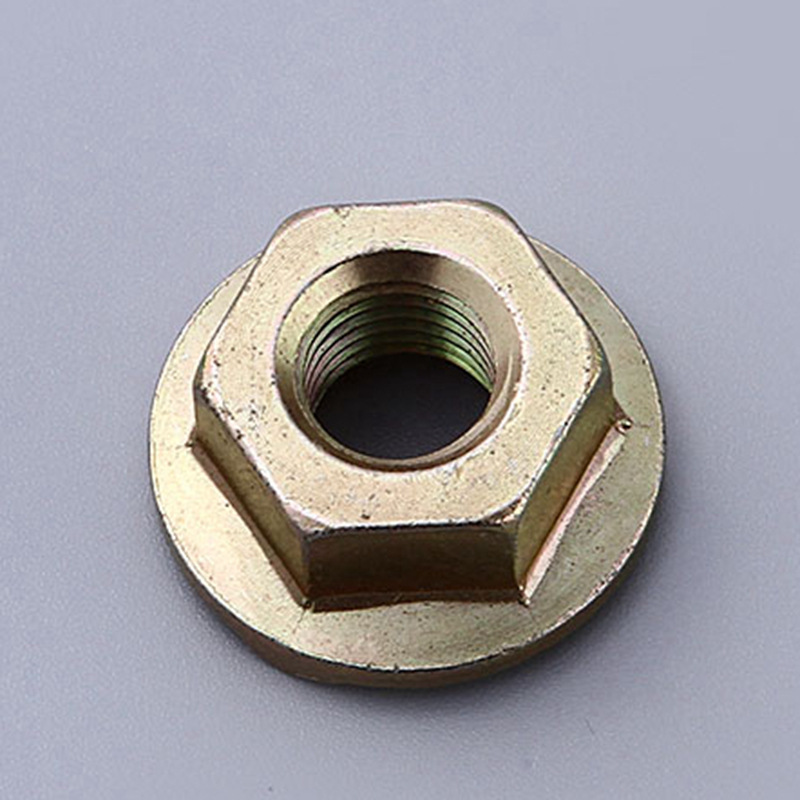 gb6183非金属嵌件六角法兰面锁紧螺母 尼龙法兰防松螺帽 汽车螺母