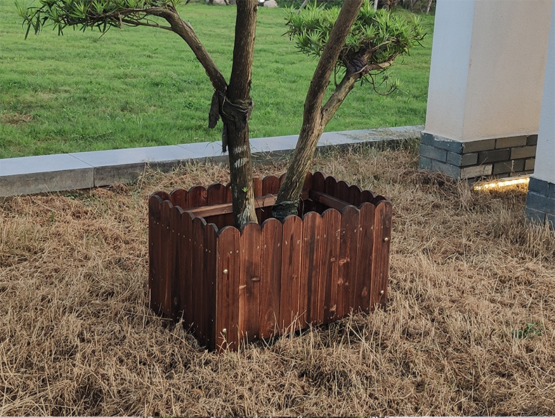 制作防腐木花箱 户外碳化木花箱阳台花架室外防腐木花盆实木花箱