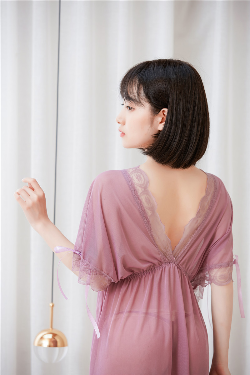 夜三点品质大码胖mm情趣内衣多色吊带裙性感睡衣涤纶透明一件代发