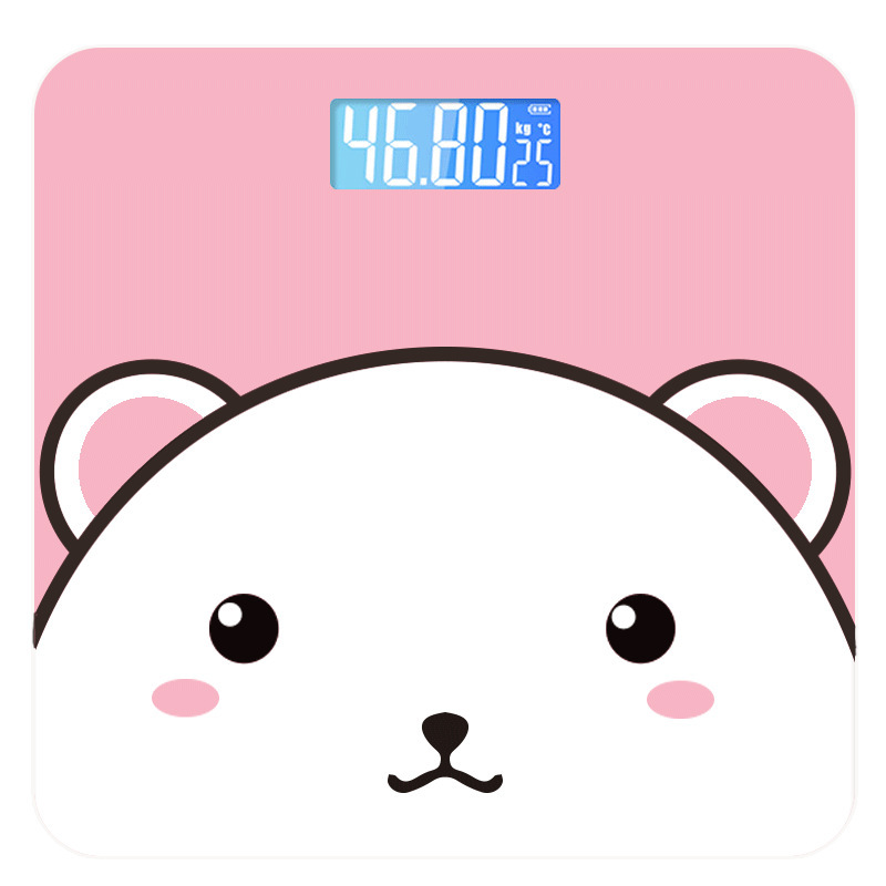 卡通电子迷你体重称电子秤家用成人小型体重秤卡通可爱女生宿舍减