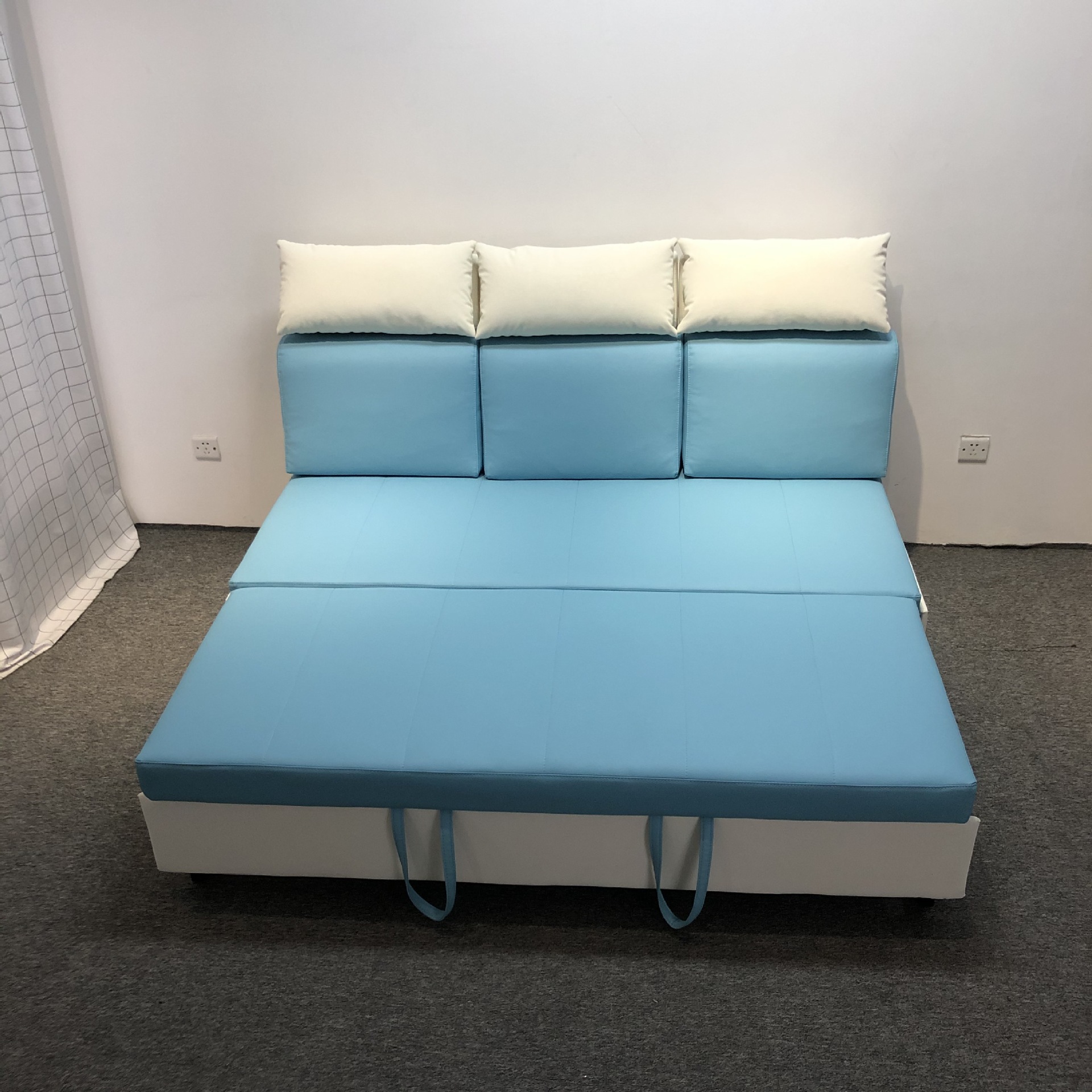 多功能两用无扶手沙发床小户型公寓双三人头枕可定制功能沙发床