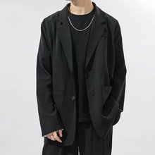 休闲西装外套男宽松韩版潮流帅男士套装秋季小西服炸街雅痞dk制服