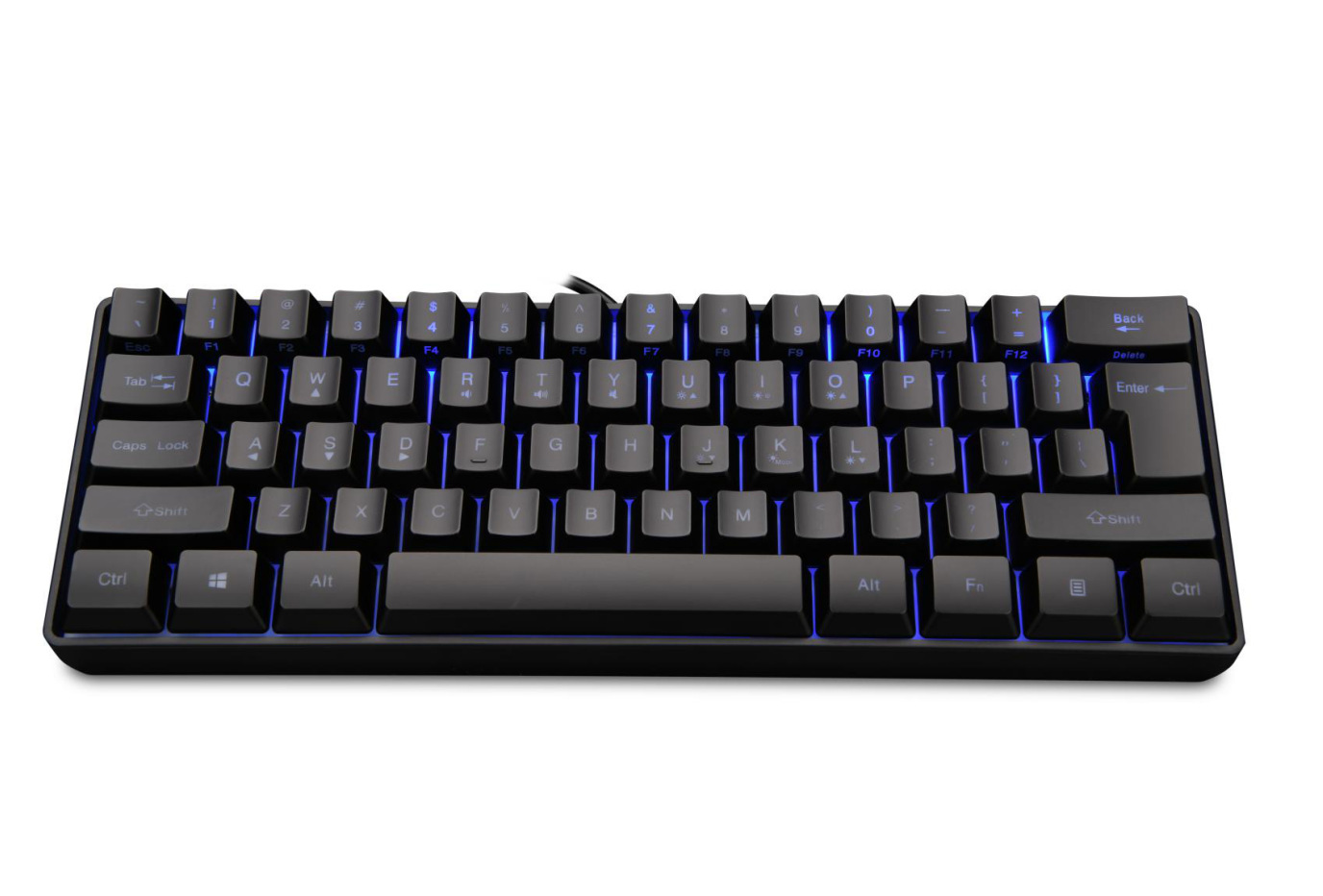 跨境新款61键键盘有线rgb光效游戏小键盘吃鸡lol