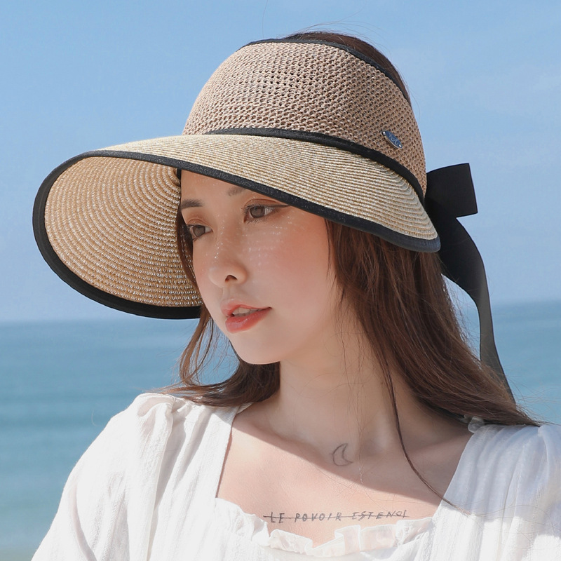 Straw Hat Korean Sun Hat Sun Hat Big Brim Beach Hat Stall Supply Topless Hat Female Summer