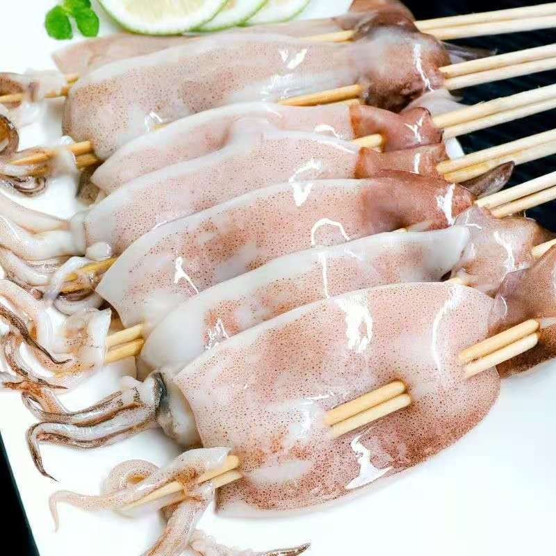 鱿鱼板串铁板大鱿鱼八爪鱼鲜活冷冻须烧烤串串肉串食品半成品批发