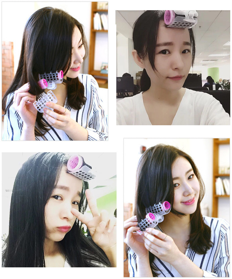 自粘空气刘海卷固定神器懒人塑料卷发筒卷发器睡觉定型内扣蓬松夹