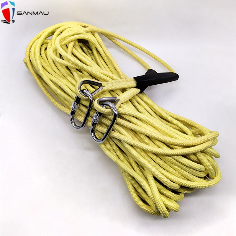 14mm芳纶吊环绳 kevlar凯夫拉攀岩绳 救援安全静力绳 防火阻燃